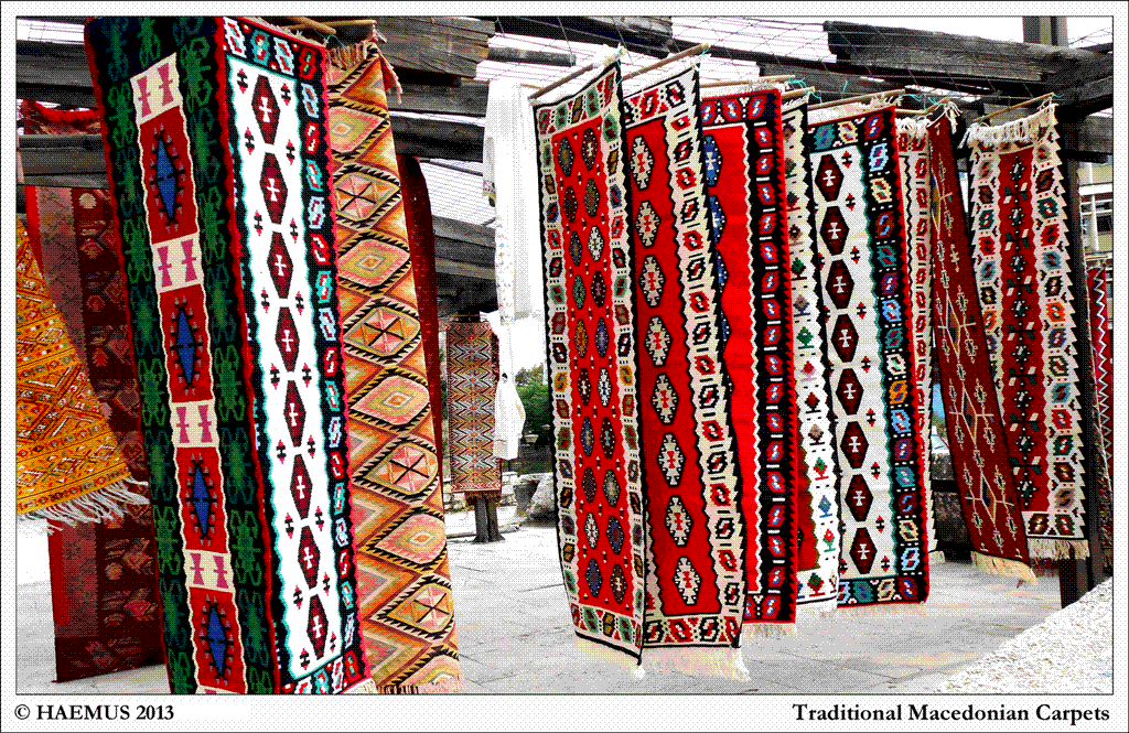 Original ethnological items in the historical part of Skopje, known as the Old Bazaar
