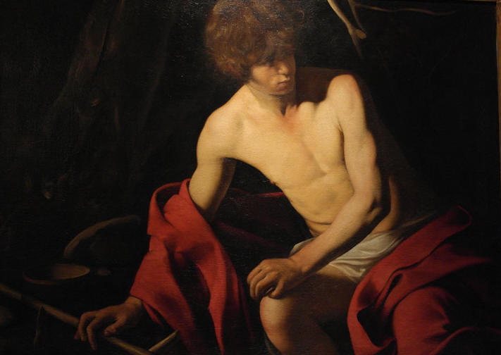 Caravaggio painting “John the Baptist.”
