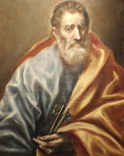 El Greco painting “Saint Peter.”