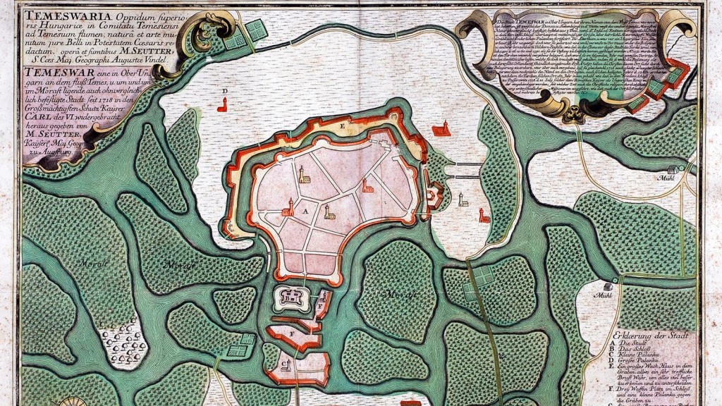 Map of Timisoara in 1718